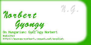 norbert gyongy business card